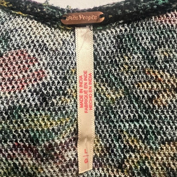 NWT Free People Rudi Ruffle In Night Garden Floral Long Sleeve Top Size Large - Picture 3 of 4